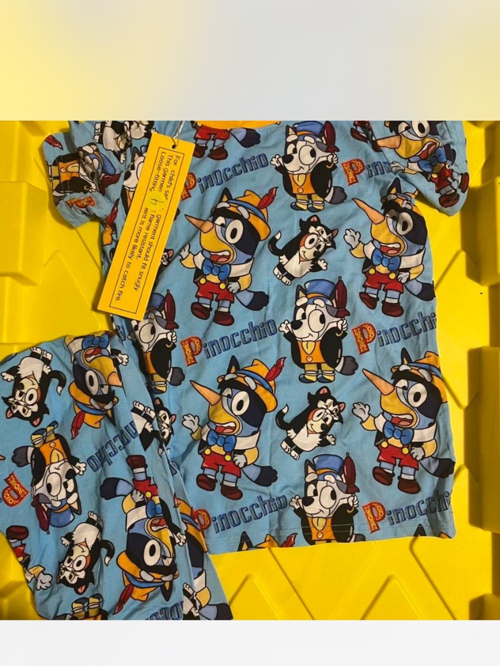 Blue Pinocchio Bamboo pajama Set NWT 7/8
